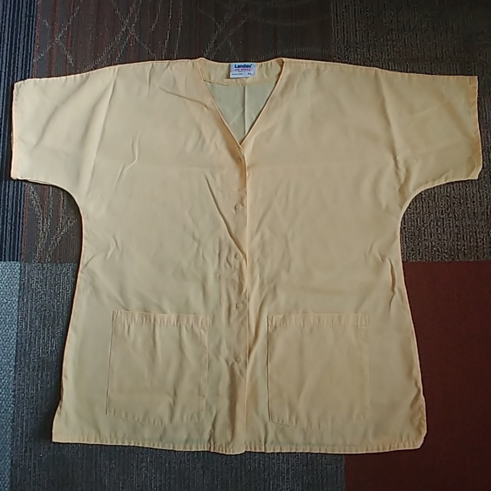 Landau Art Works Yellow Scrubs Top
